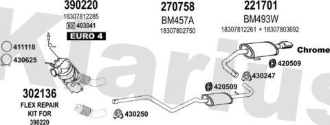 Klarius 060550E - Система випуску ОГ autozip.com.ua