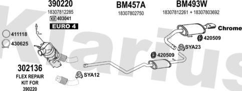 Klarius 060550U - Система випуску ОГ autozip.com.ua