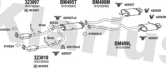 Klarius 060534E - Система випуску ОГ autozip.com.ua