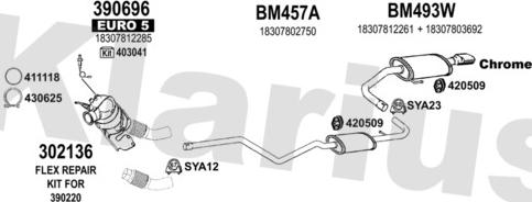 Klarius 060606U - Система випуску ОГ autozip.com.ua