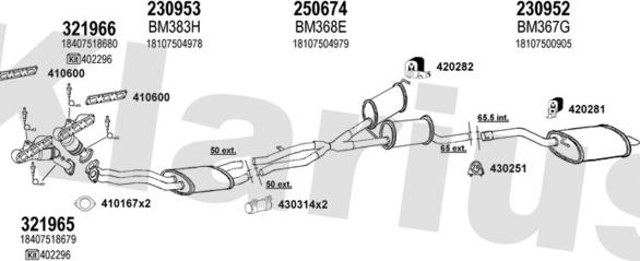 Klarius 060339E - Система випуску ОГ autozip.com.ua