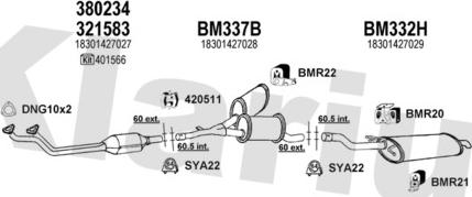 Klarius 060287U - Система випуску ОГ autozip.com.ua