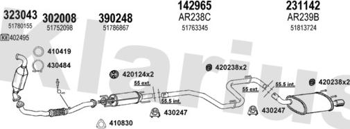 Klarius 030312E - Система випуску ОГ autozip.com.ua