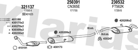 Klarius 180409E - Система випуску ОГ autozip.com.ua