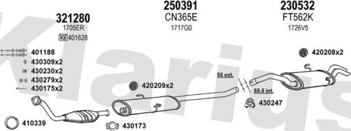 Klarius 180527E - Система випуску ОГ autozip.com.ua