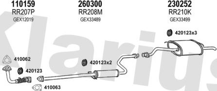 Klarius 120064E - Система випуску ОГ autozip.com.ua