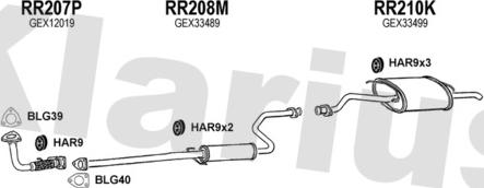 Klarius 120064U - Система випуску ОГ autozip.com.ua