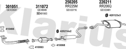 Klarius 120072E - Система випуску ОГ autozip.com.ua