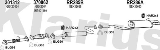 Klarius 120267U - Система випуску ОГ autozip.com.ua