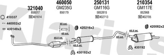 Klarius 390501E - Система випуску ОГ autozip.com.ua