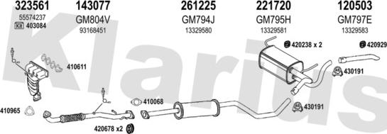 Klarius 391982E - Система випуску ОГ autozip.com.ua