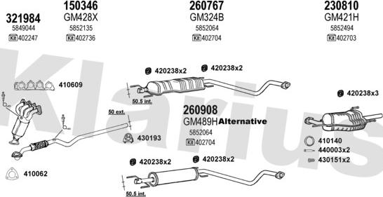 Klarius 391440E - Система випуску ОГ autozip.com.ua