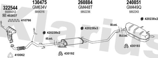 Klarius 391477E - Система випуску ОГ autozip.com.ua