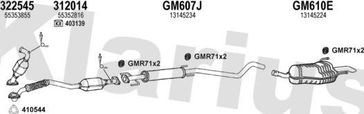Klarius 391622U - Система випуску ОГ autozip.com.ua