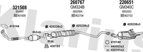 Klarius 391086E - Система випуску ОГ autozip.com.ua