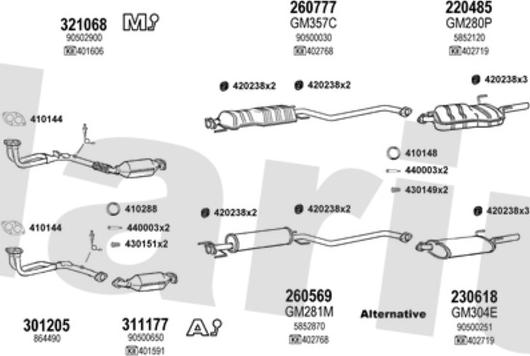 Klarius 391100E - Система випуску ОГ autozip.com.ua