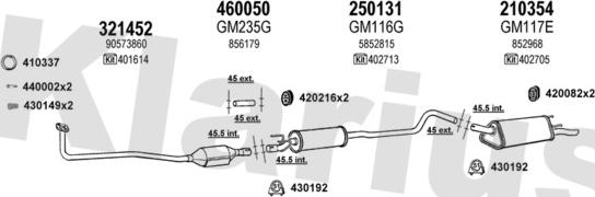 Klarius 391183E - Система випуску ОГ autozip.com.ua