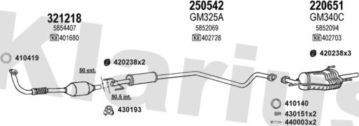 Klarius 391232E - Система випуску ОГ autozip.com.ua