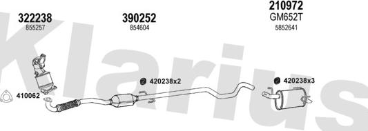 Klarius 391754E - Система випуску ОГ autozip.com.ua