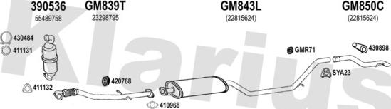Klarius 392055U - Система випуску ОГ autozip.com.ua