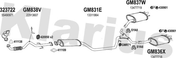Klarius 392050U - Система випуску ОГ autozip.com.ua