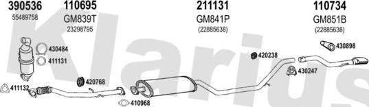 Klarius 392057E - Система випуску ОГ autozip.com.ua