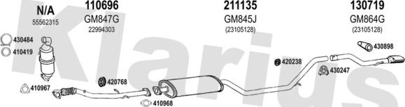 Klarius 392060E - Система випуску ОГ autozip.com.ua