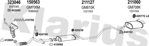 Klarius 392019E - Система випуску ОГ autozip.com.ua