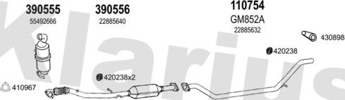 Klarius 392070E - Система випуску ОГ autozip.com.ua