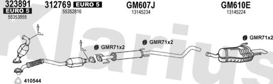 Klarius 392156U - Система випуску ОГ autozip.com.ua