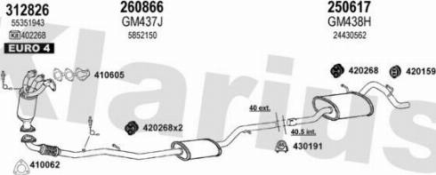 Klarius 392180E - Система випуску ОГ autozip.com.ua