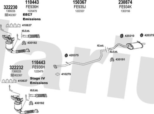 Klarius 361928E - Система випуску ОГ autozip.com.ua