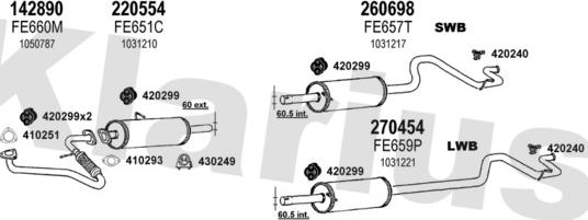 Klarius 361281E - Система випуску ОГ autozip.com.ua
