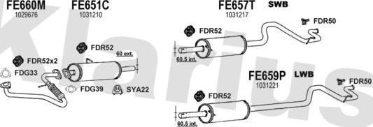 Klarius 361281U - Система випуску ОГ autozip.com.ua