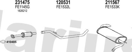 Klarius 362919E - Система випуску ОГ autozip.com.ua