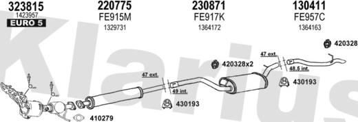 Klarius 362346E - Система випуску ОГ autozip.com.ua