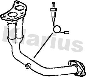 Klarius 301308 - Труба вихлопного газу autozip.com.ua