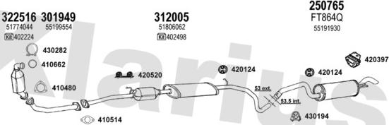 Klarius 330991E - Система випуску ОГ autozip.com.ua