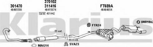 Klarius 330762U - Система випуску ОГ autozip.com.ua