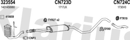 Klarius 331059U - Система випуску ОГ autozip.com.ua