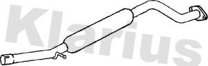 Klarius 240885 - Середній глушник вихлопних газів autozip.com.ua