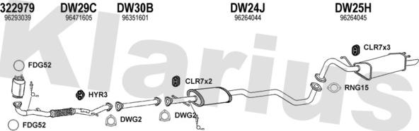 Klarius 200015U - Система випуску ОГ autozip.com.ua