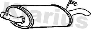 Klarius 210075 - Глушник вихлопних газів кінцевий autozip.com.ua