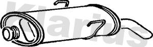 Klarius 210553 - Глушник вихлопних газів кінцевий autozip.com.ua