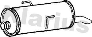 Klarius 210813 - Глушник вихлопних газів кінцевий autozip.com.ua