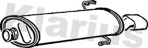 Klarius 210383 - Глушник вихлопних газів кінцевий autozip.com.ua