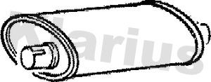 Klarius 210264 - Середній глушник вихлопних газів autozip.com.ua