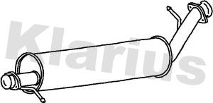 Klarius 230696 - Середній глушник вихлопних газів autozip.com.ua