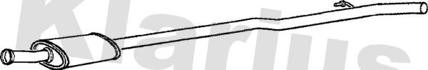 Klarius 231540 - Середній глушник вихлопних газів autozip.com.ua