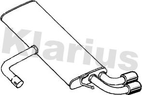Klarius 221802 - Глушник вихлопних газів кінцевий autozip.com.ua